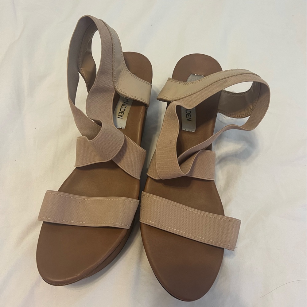 Steve Madden Wooden Bandage Wedges